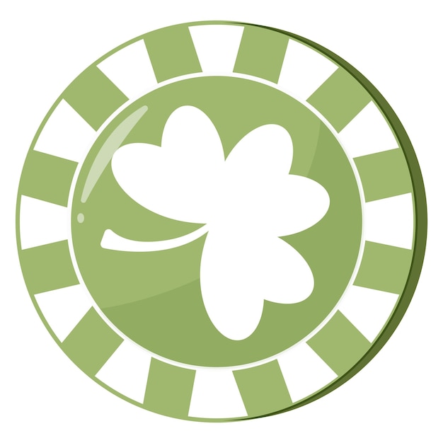 ficha de póquer verde redonda con estampado de trébol para el día de San Patricio para varios diseños y carteles