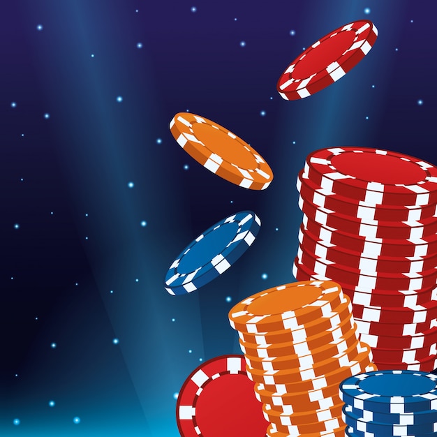 Fichas apiladas juego de apuestas casino juegos de azar