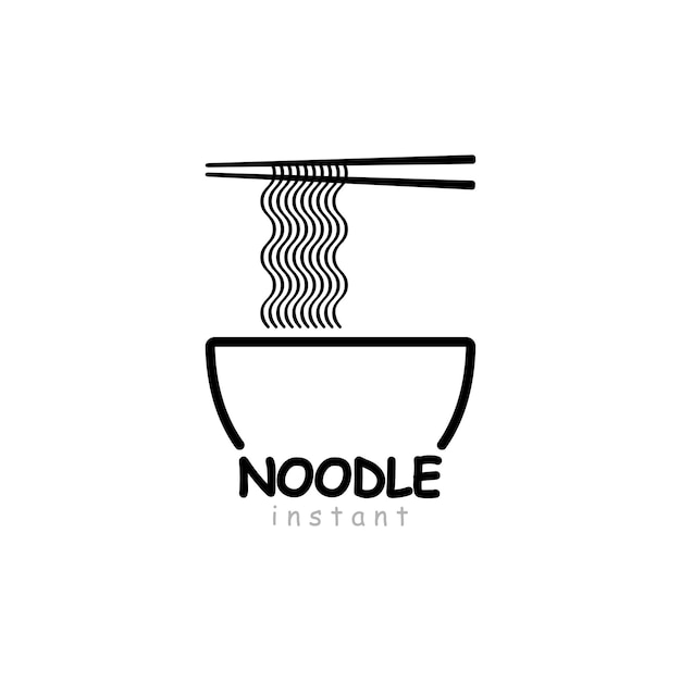 Fideos chinos y palillos ilustración vectorial