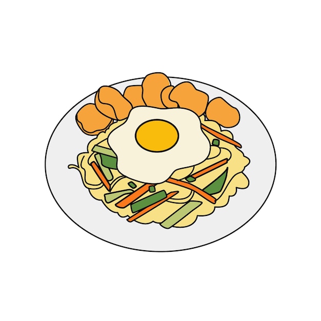 fideos fritos mie goreng menú de cumpleaños indonesio cocina