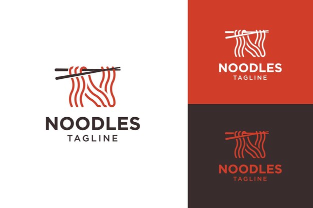 Fideos Logotipo Letra N Ramen