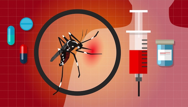 Vector fiebre del dengue chikungunya enfermedad del mosquito propagación