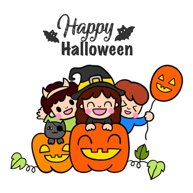 Fiesta de disfraces de Halloween para niños.