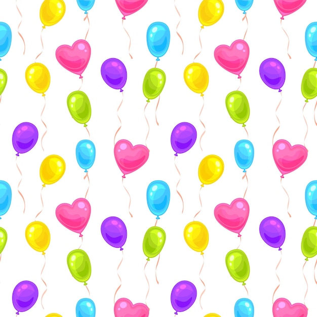 Fiesta festiva globo de patrones sin fisuras regalo colorido plano Tarjeta de felicitación fondo ganador envolver diseño sitio web anuncios descuento envoltura de vacaciones arco iris Navidad San Valentín fiesta de cumpleaños evento