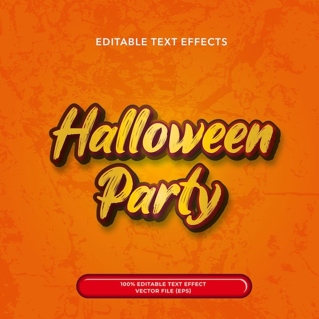 Fiesta de halloween editable de texto 3d