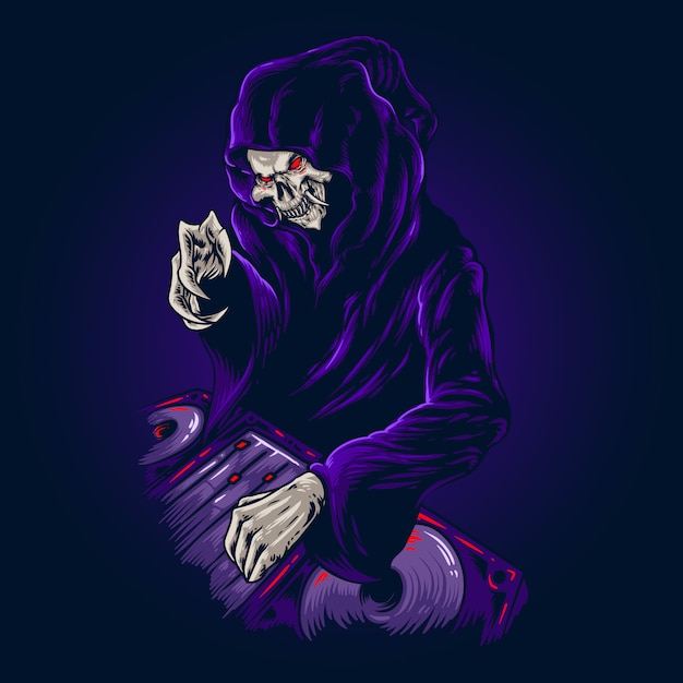 FIESTA DE LA MUERTE HALLOWEEN ILUSTRACIÓN