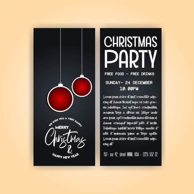 Fiestas navideñas y cartel.