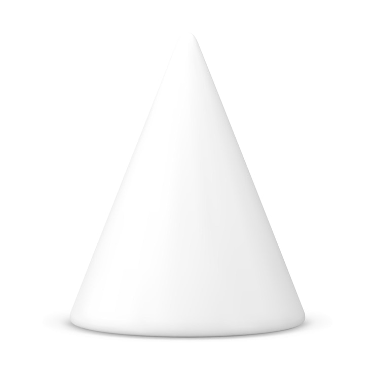 Vector figura de cono de triángulo geométrico blanco árbol de navidad juguete minimalista icono 3d vector realista