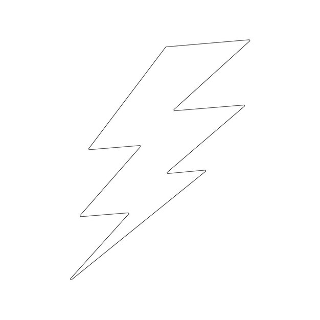 Figura geométrica abstracta Forma geométrica vectorial de moda Elemento retro de la década de 8090 Icono de garabato de rayo de rayo para aplicaciones y sitios web Ilustración de garabato vectorial