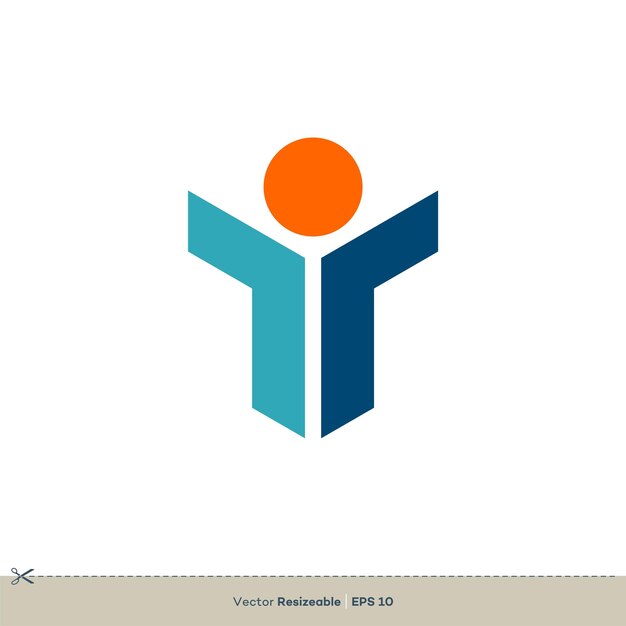 Figura humana Vector Logo Plantilla Ilustración Diseño Vector EPS 10