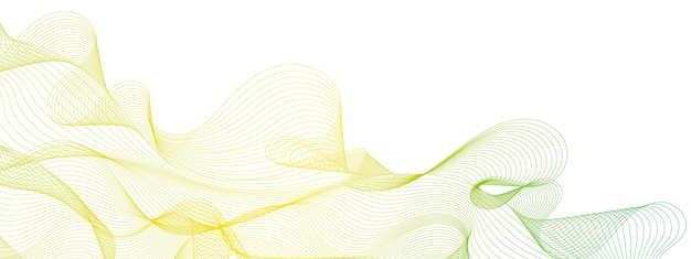 Figura de malla d abstracta con formas lisas y gradiente amarillo-verde en un blanco
