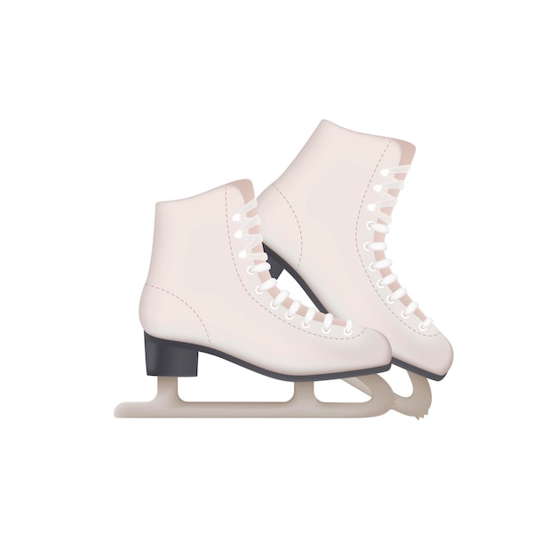 Vector figura o patines de hielo para atletas ilustración 3d