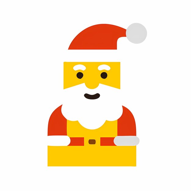 Una figura de Santa Claus en un sombrero de Santa está en una caja