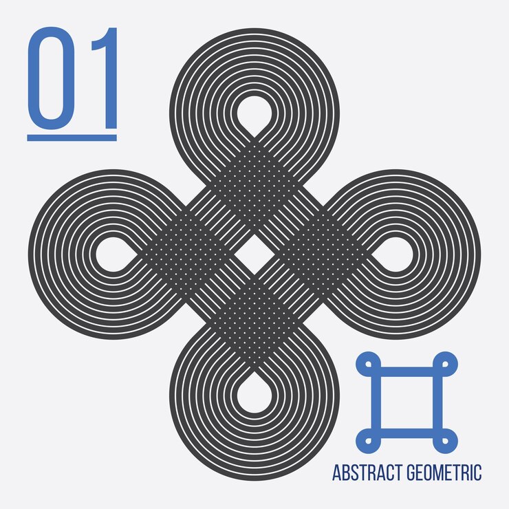 Vector figuras vectoriales geométricas abstractas separadas con título