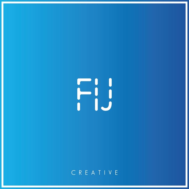 FIJ Premium Vector último Diseño del logotipo Diseño creativo del logotipo Ilustración vectorial Logotipo mínimo Monograma