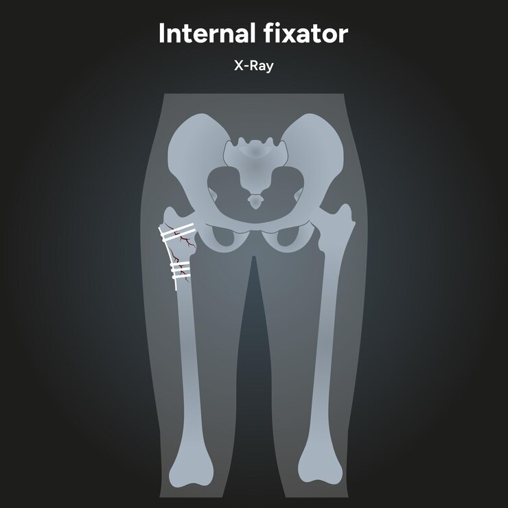 Vector fijación interna para las fracturas x-ray óseo