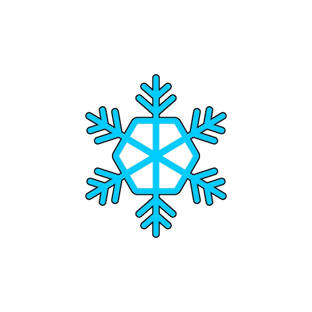 fijar copos de nieve con el contorno de copo de nieve