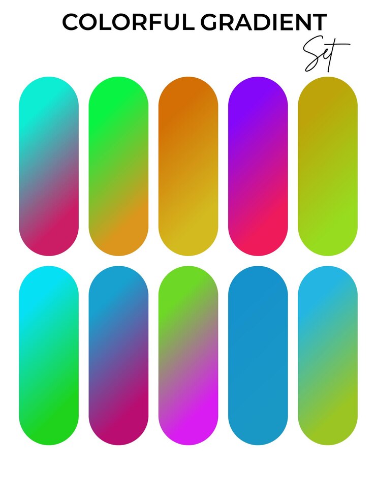 Vector una fila de clavos multicolores con una fila de diferentes colores
