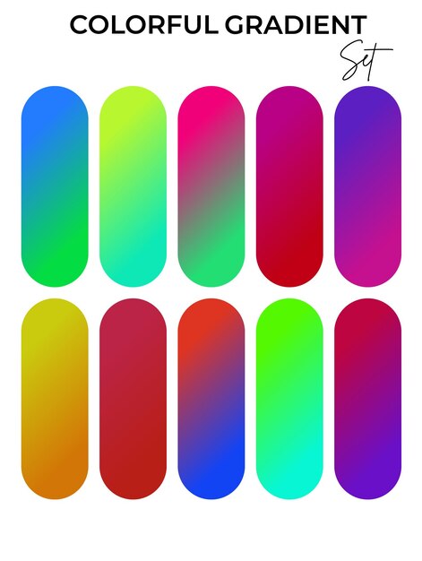 una fila de clavos multicolores con una línea de diferentes colores