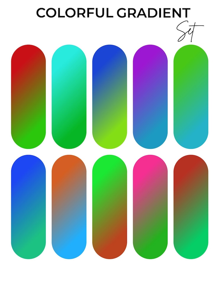 Vector una fila de esmalte de uñas multicolor se muestra en un fondo blanco