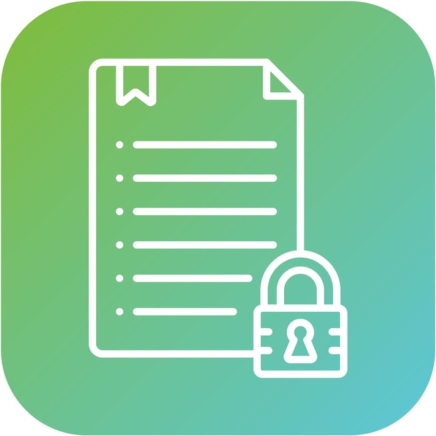 Vector file encryption icon style