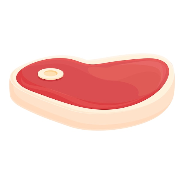 Filete de ternera icono dibujos animados vector Carne comida Jamón crudo