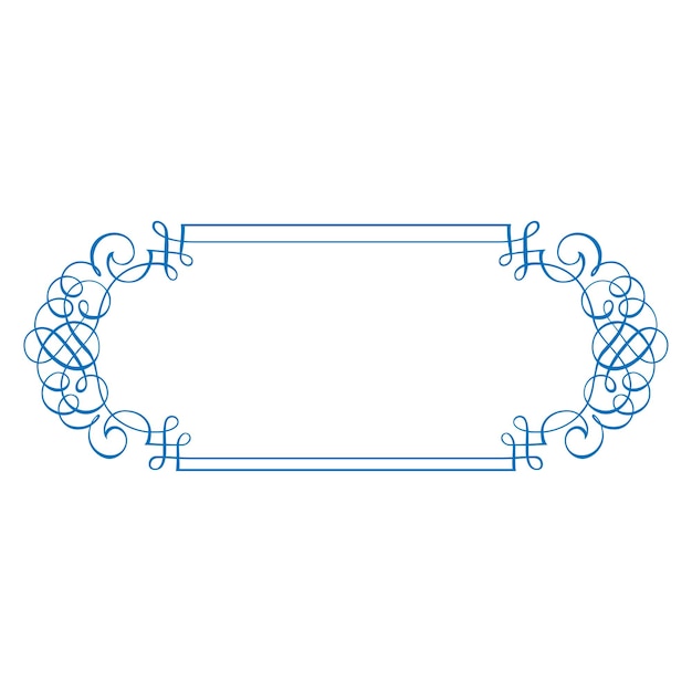filigrana ornamentada caligráfica florecida rectángulo gráfico vectorial contorno del marco del borde