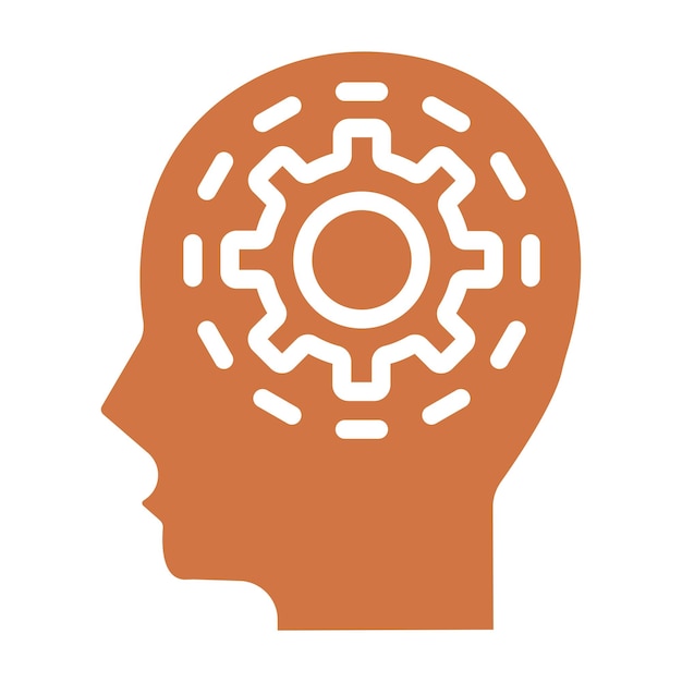 Filosofía del diseño vectorial Pensador Estilo del icono