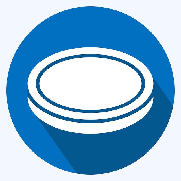 Filtro de lente de icono relacionado con el diseño de estilo de sombra larga del símbolo de fotografía editable