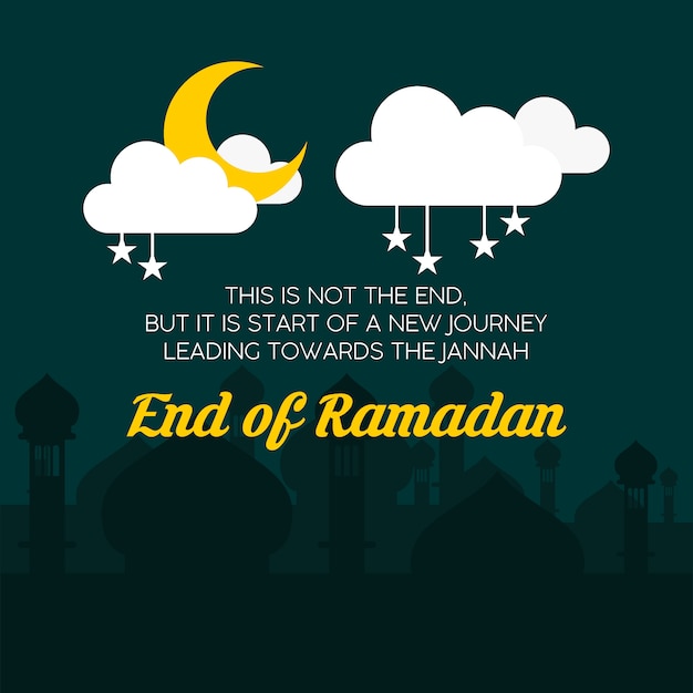 Fin de la ilustración de ramadán