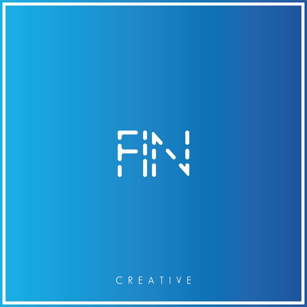 FIN Premium Vector último diseño de logotipo Diseño creativo de logotipo Ilustración vectorial Logotipo mínimo Monograma