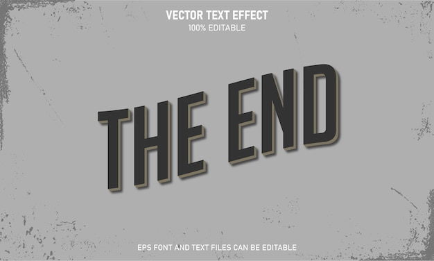 El final del efecto de texto editable en 3d.