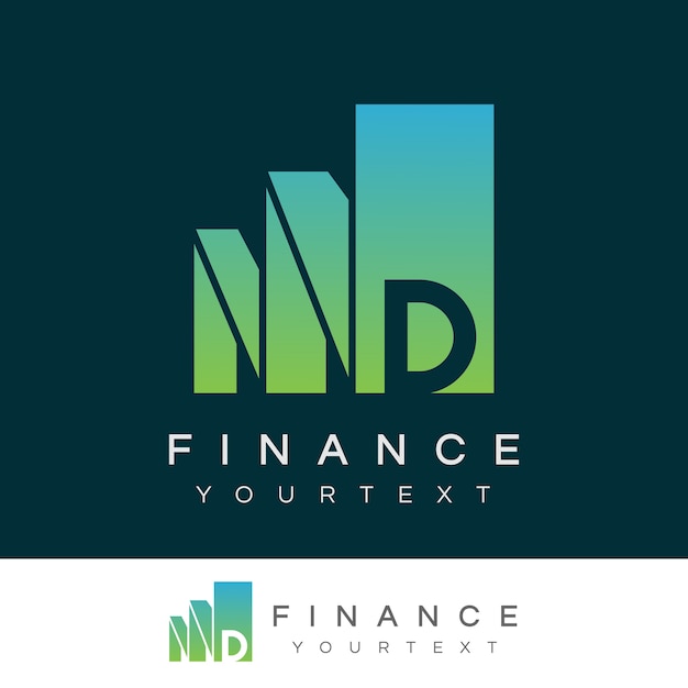 Finance initial Letter D Logo de diseño