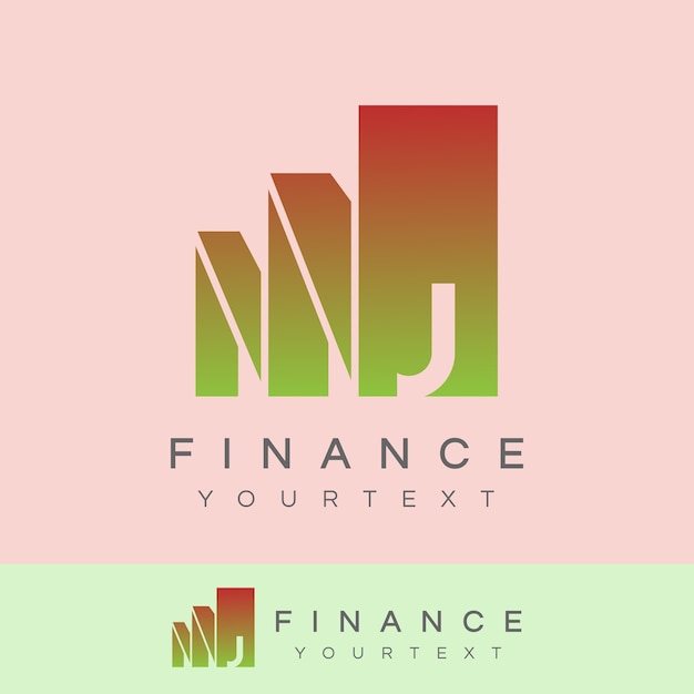 Finance initial letter j logo de diseño