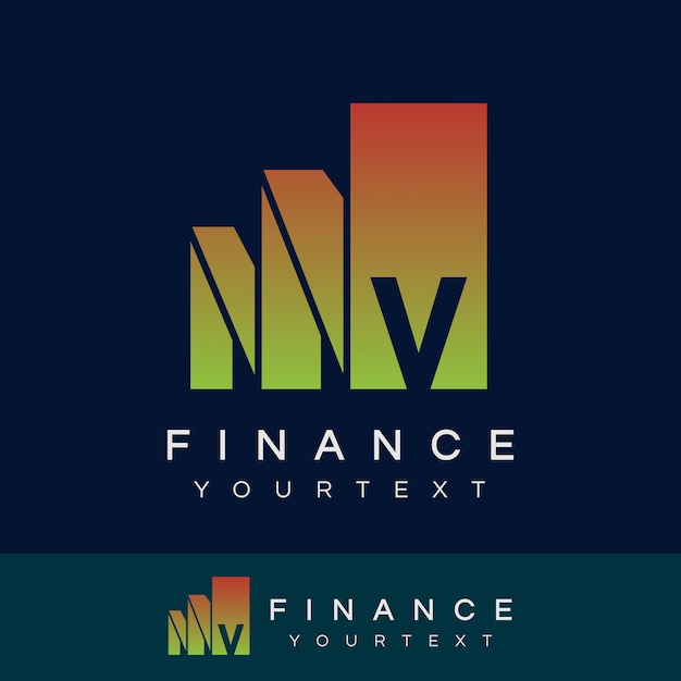 Finance initial Letter V Logo diseño