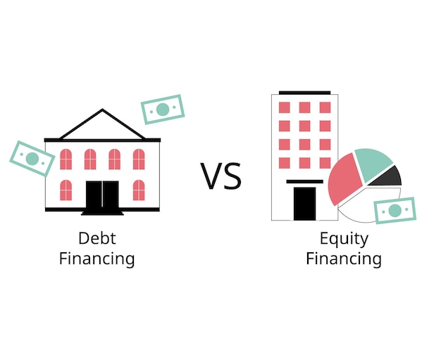 financiación por deuda en comparación con la financiación por acciones