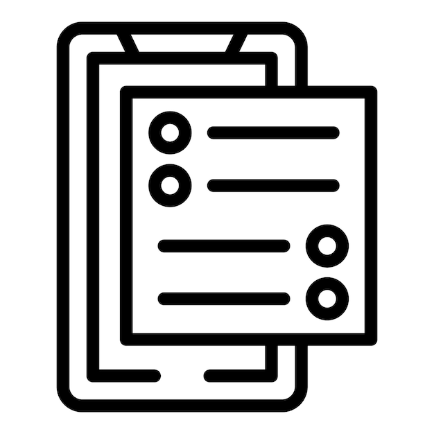 Finanzas en el icono del teléfono inteligente vector de contorno Dinero financiero Educación bancaria