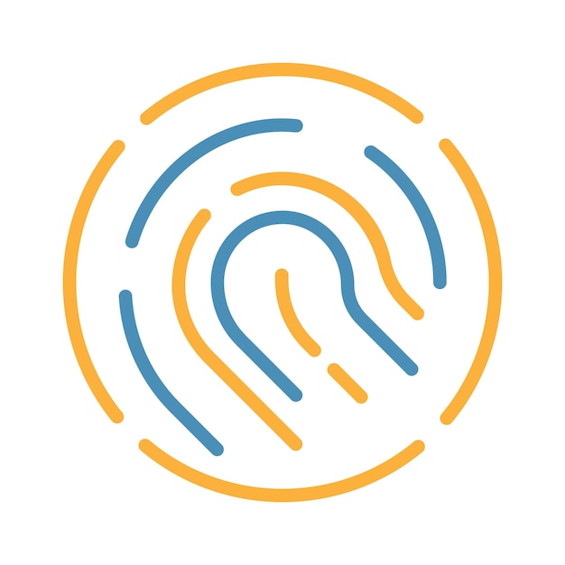 Fingerprint Security Vector Icon