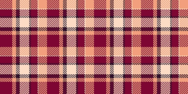 Finish patrón cuadrado vectorial sala de estar textura de comprobación sin costuras tela geométrica tartan fondo en colores rosa y naranja