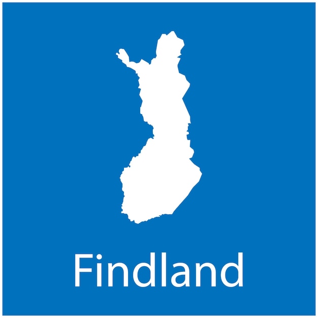 Finlandia mapa icono vector