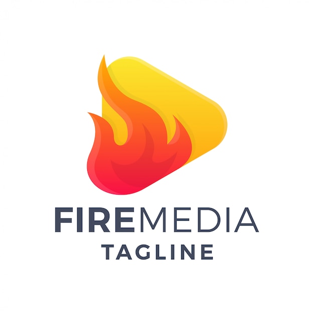 Fire Media Player 3d gradiente logo