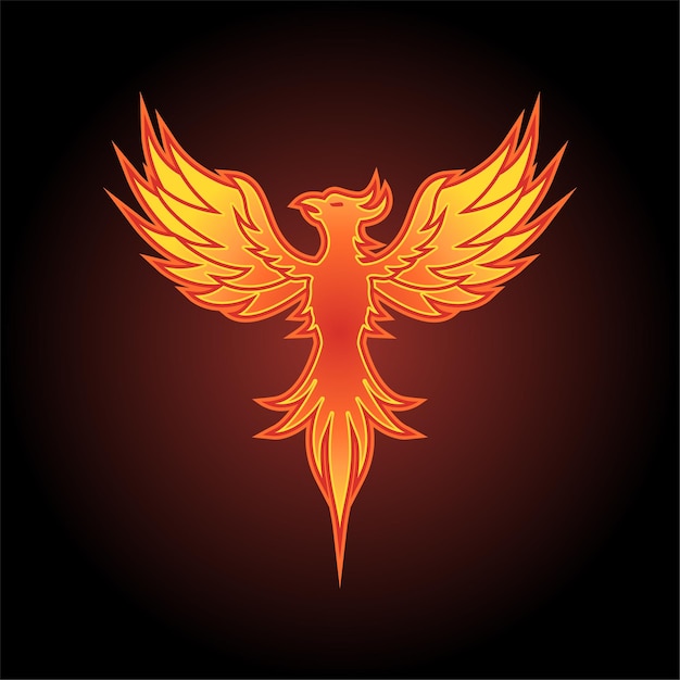 Vector fire phoenix logo