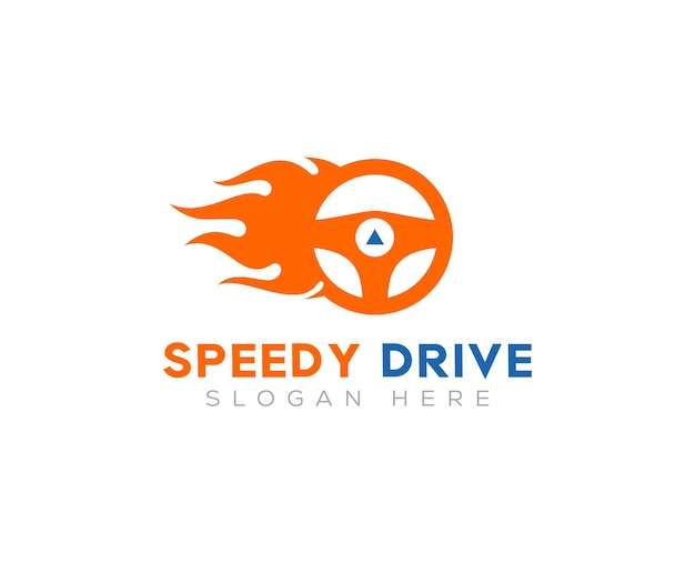 Fire Speedy drive logo diseño vector plantillas