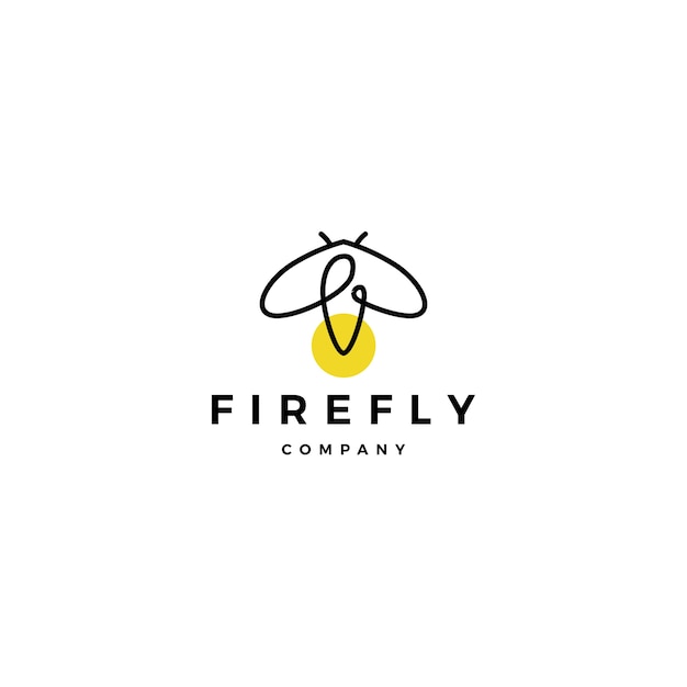 Firefly logo vector icono ilustración diseño inspiraciones