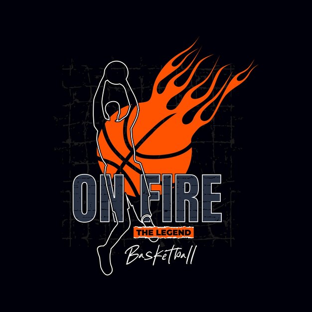 en firelegend baloncesto elegante camiseta y ropa diseño abstracto