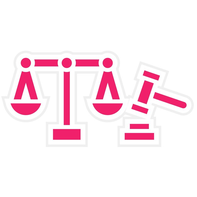Firma de abogados de diseño vectorial Icon Style