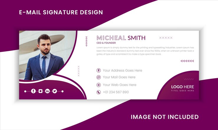 Firma de correo electrónico corporativo moderna y profesional