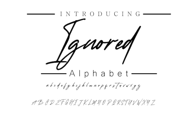 Firma Font Caligrafía Logotipo Escritura Pincel Tipo de fuente Letras escritas a mano