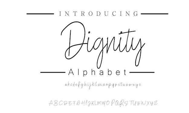 Firma Font Caligrafía Logotipo Escritura Pincel Tipo de fuente Letras de fuente escritas a mano