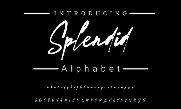 Firma Font Caligrafía Logotipo Escritura Pincel Tipo de fuente Letras de fuente escritas a mano